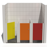 Tippy Toes Range - 3 Cubicle Between Walls