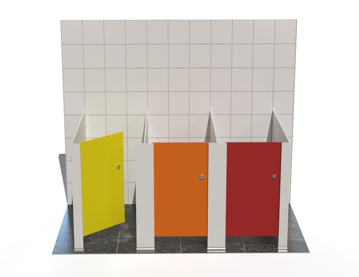 Tippy Toes Range - 3 Cubicle Freestanding