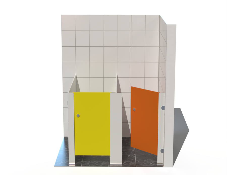 2 Toilet Cubicles - Into Left Corner - Tippy Toes Range