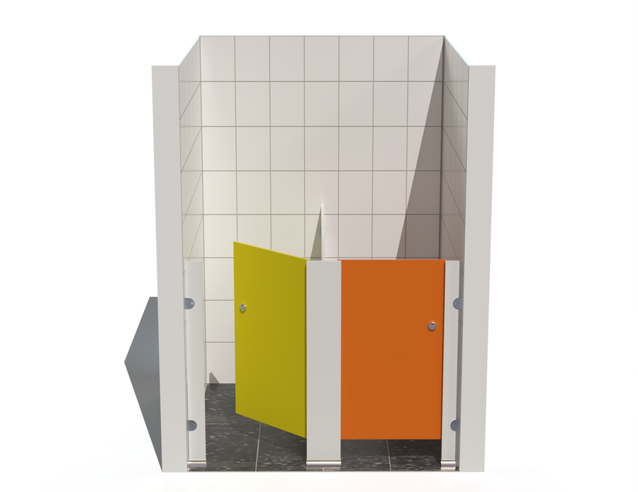 2 Toilet Cubicles -  In-Between Walls - Tippy Toes Range