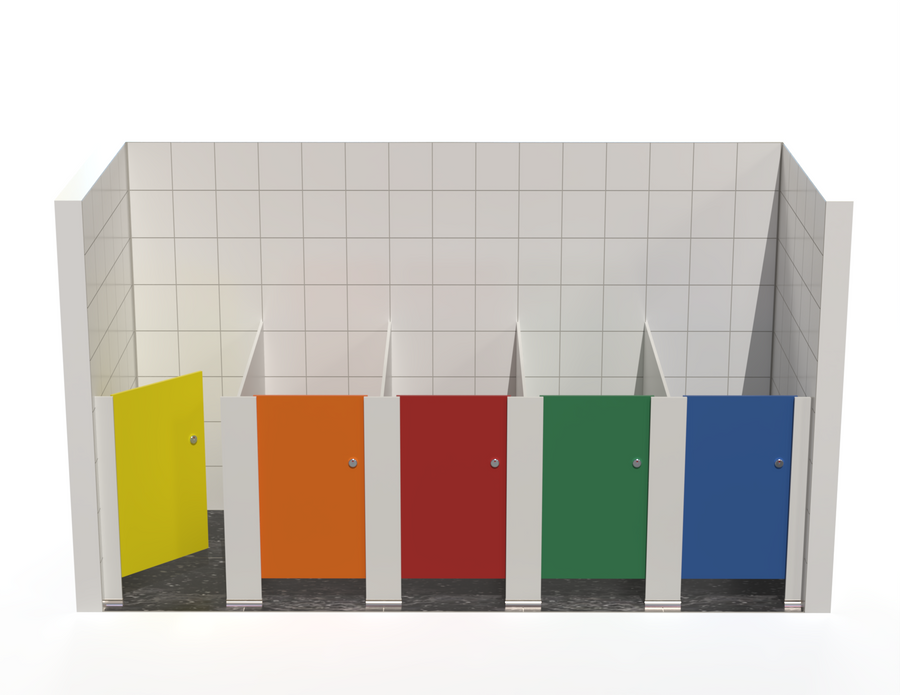 5 Toilet Cubicles -  In-Between Walls - Tippy Toes Range
