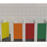 Tippy Toes Range - 4 Cubicle Freestanding