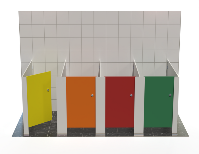 Tippy Toes Range - 4 Cubicle Freestanding